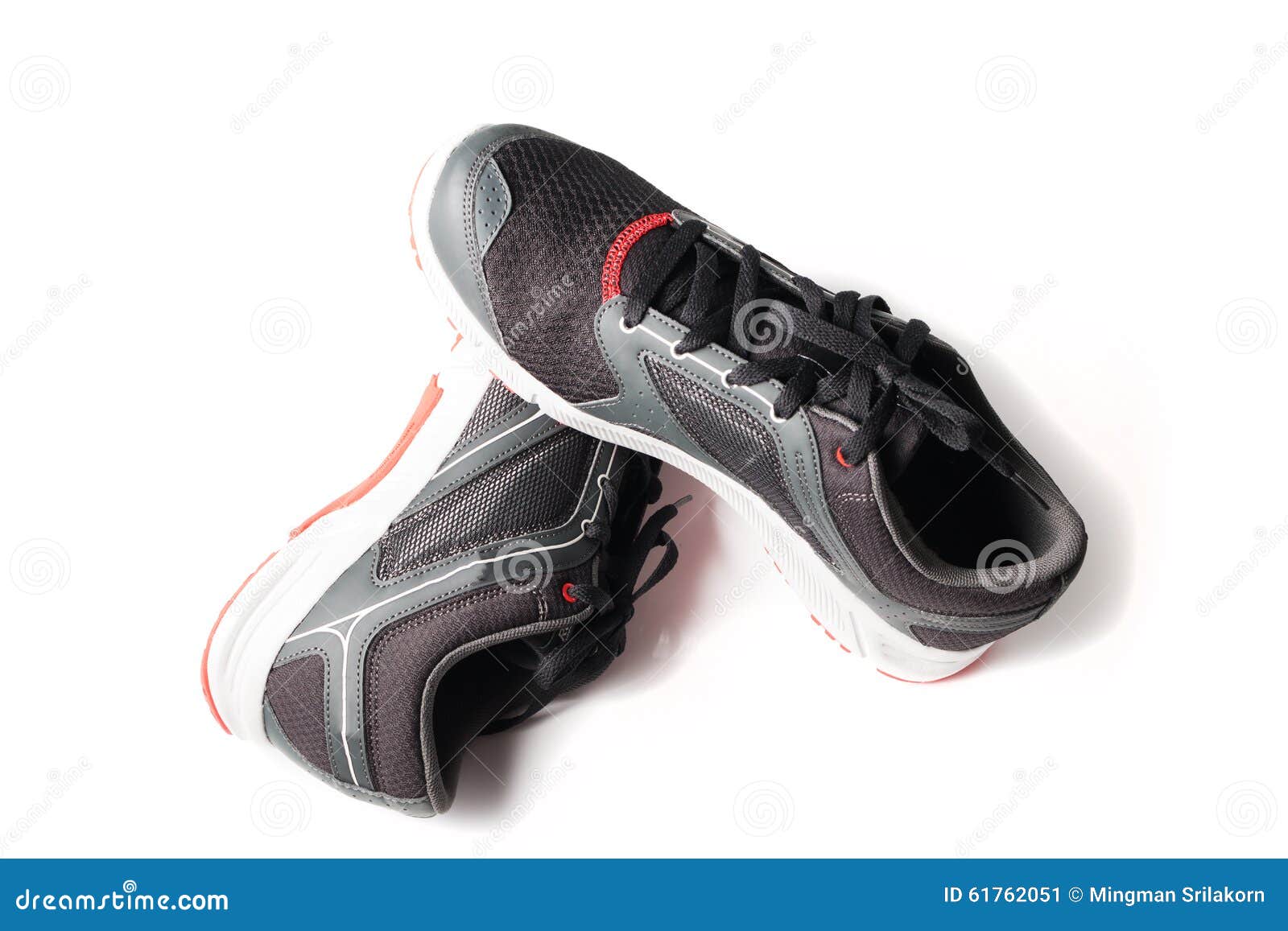 New Unbranded Running Shoe Color Black and Red Stock Image - Image of ...