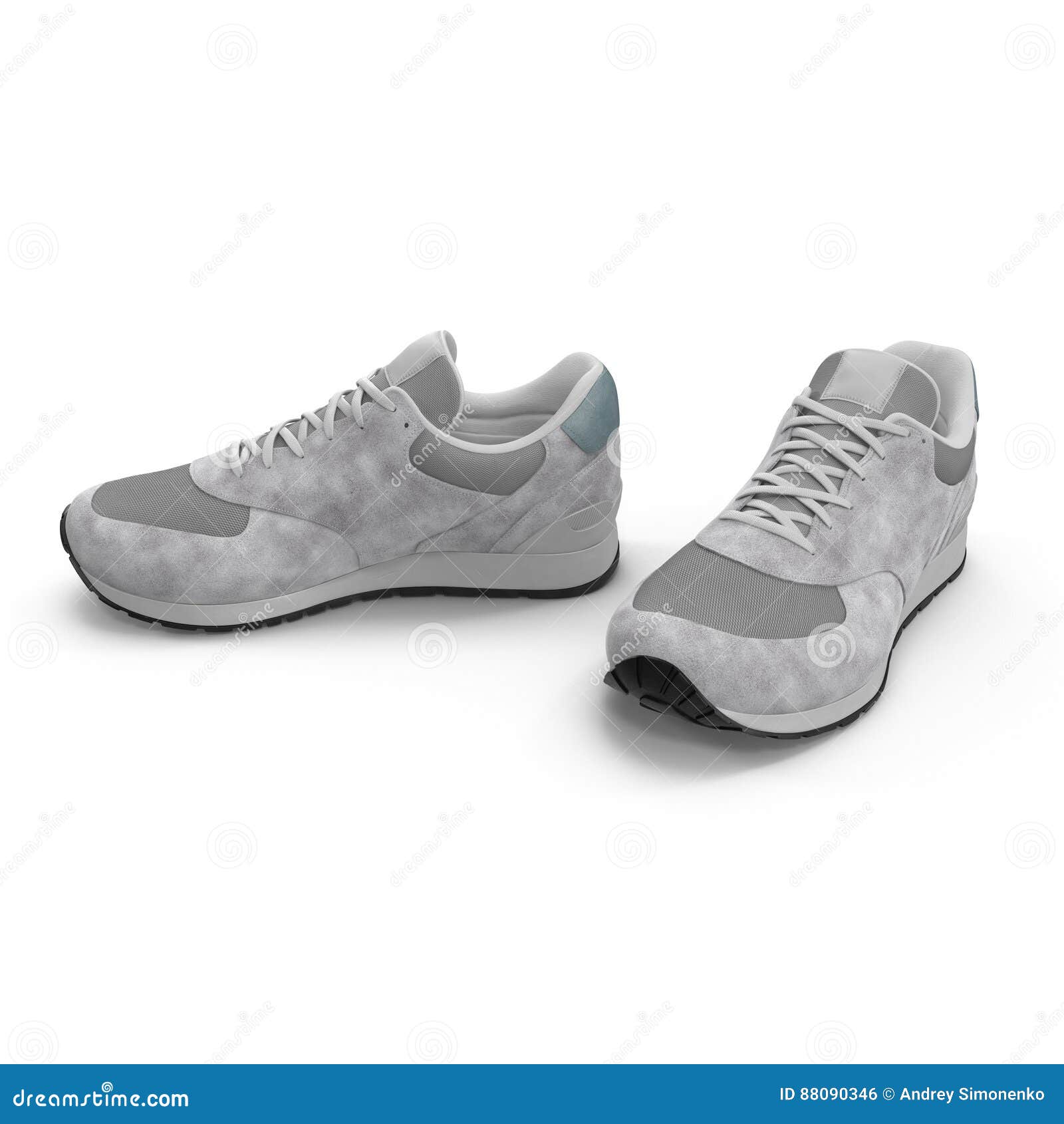 New Unbranded Running Shoe, Sneaker Or Trainer Isolated On White. 3D ...