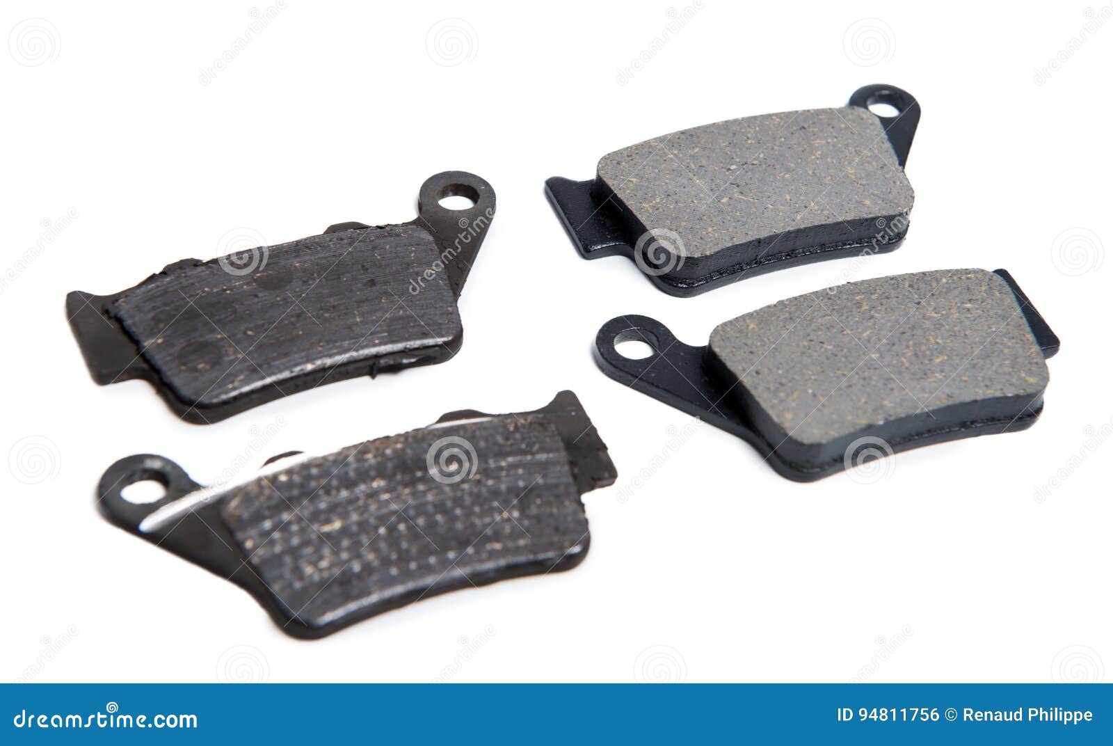 New and Used Brake Pads for Motorcycle on White Stock Photo Image of comparative, stop 94811756