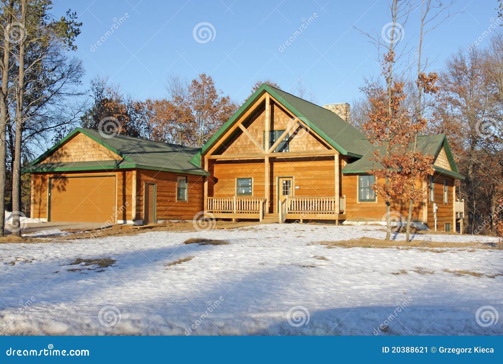 New Vacation Home in Winter Stock Image Image of cottage, wooden 20388621