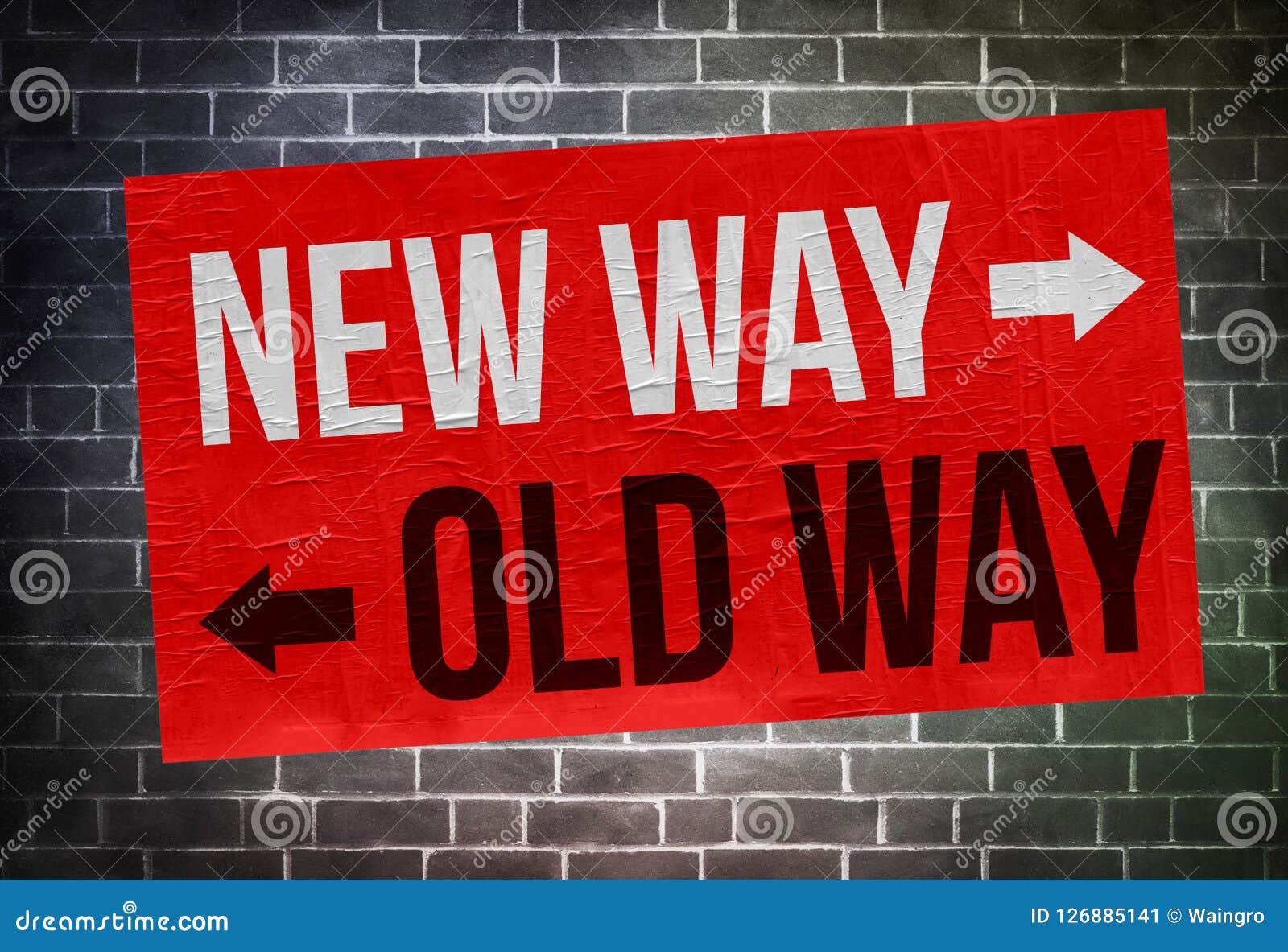 New Way Old Way stock image. Image of achieves, transform - 126885141