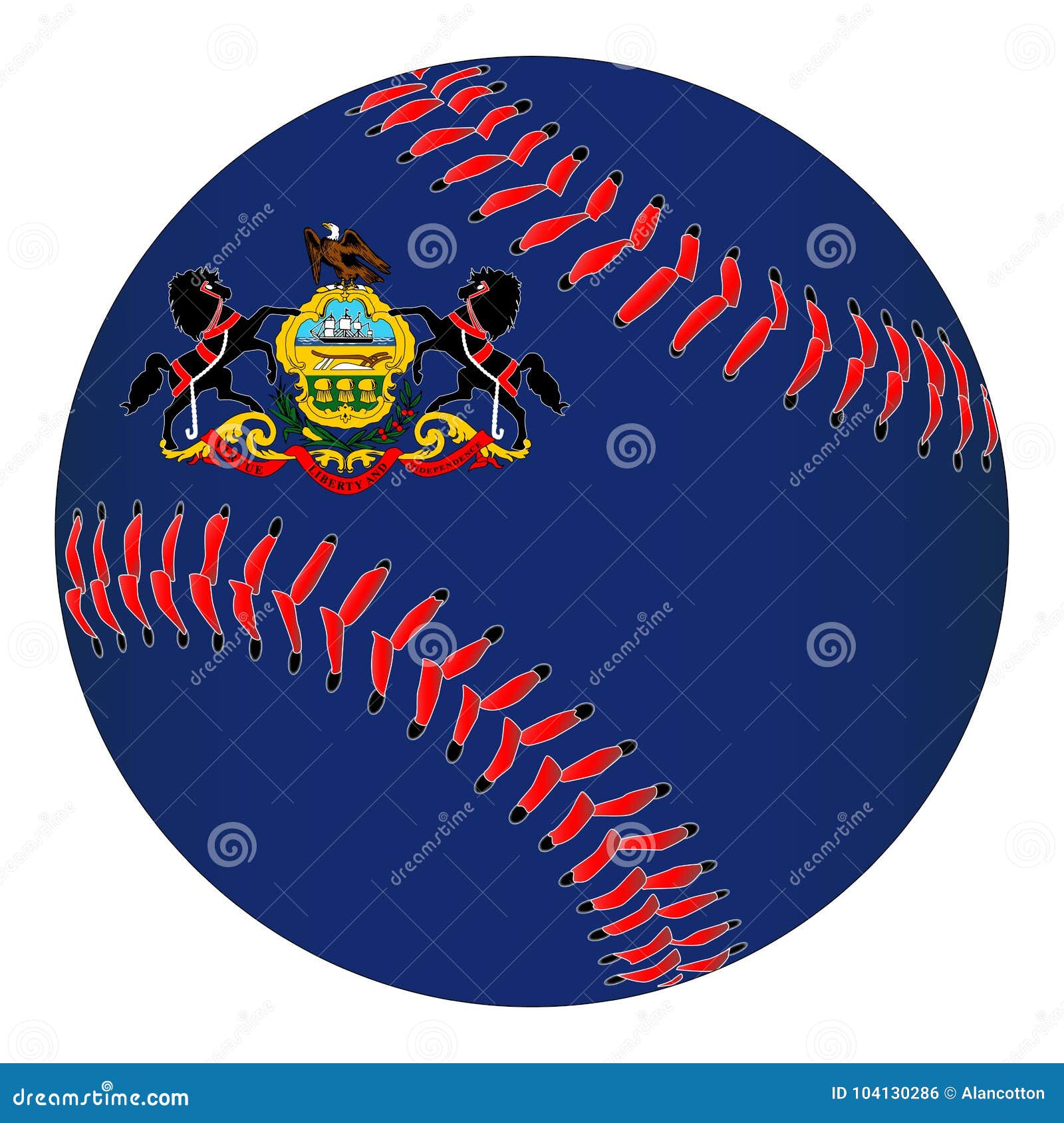 Pennsylvania Flag Baseball stock vector. Illustration of artwork ...
