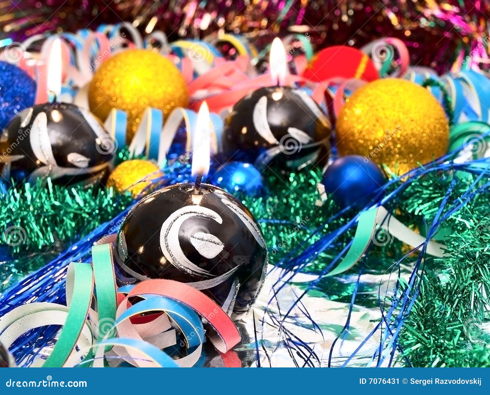 New year candles stock image. Image of adorn, glitter 7076431