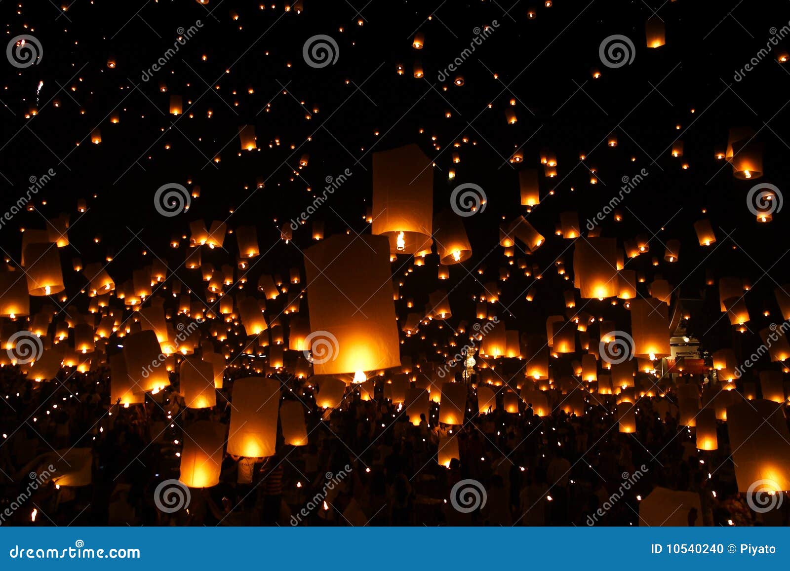 New Year Candles Lantern Balloon Traditional Stock Photo Image of