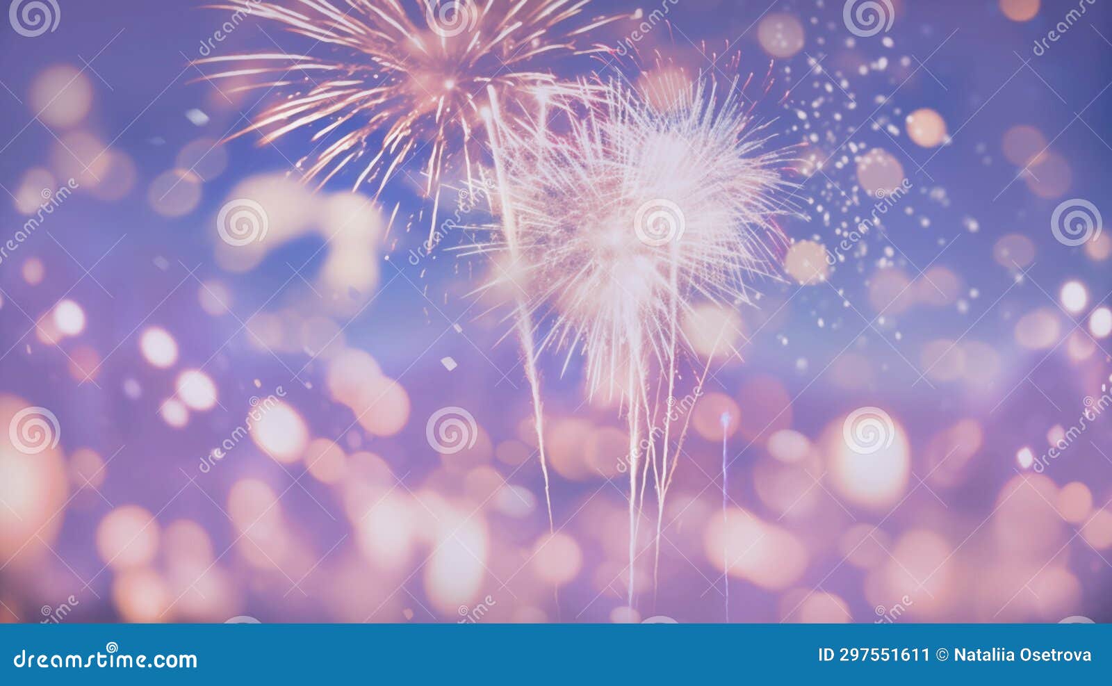 new year celebration background with fireworks, energy of festive moment. blurred effect.