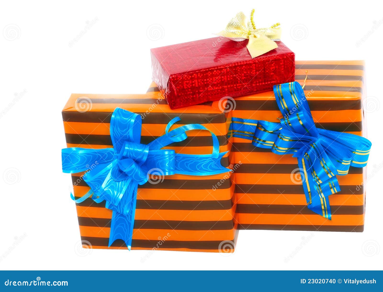 New Year Colour Gift Boxes. Stock Photo Image of greeting, glitter
