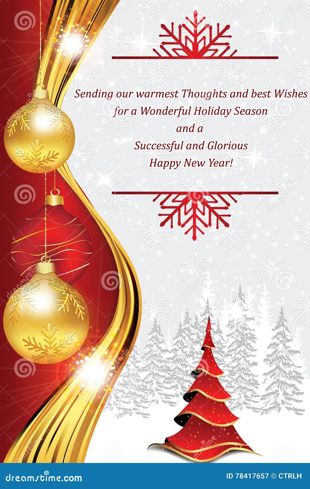 New Year Corporate Greeting Card Stock Illustration New Year Corporate Greeting Card Stock Illustration