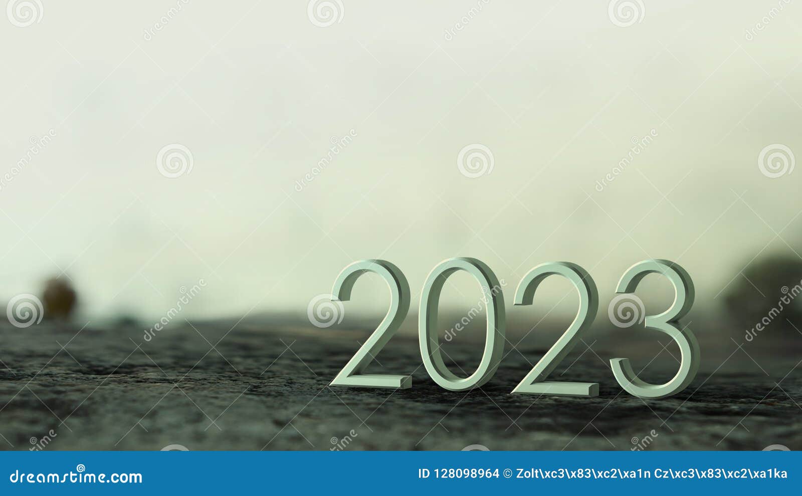 2023 3d rendering. stock illustration. Illustration of celebration