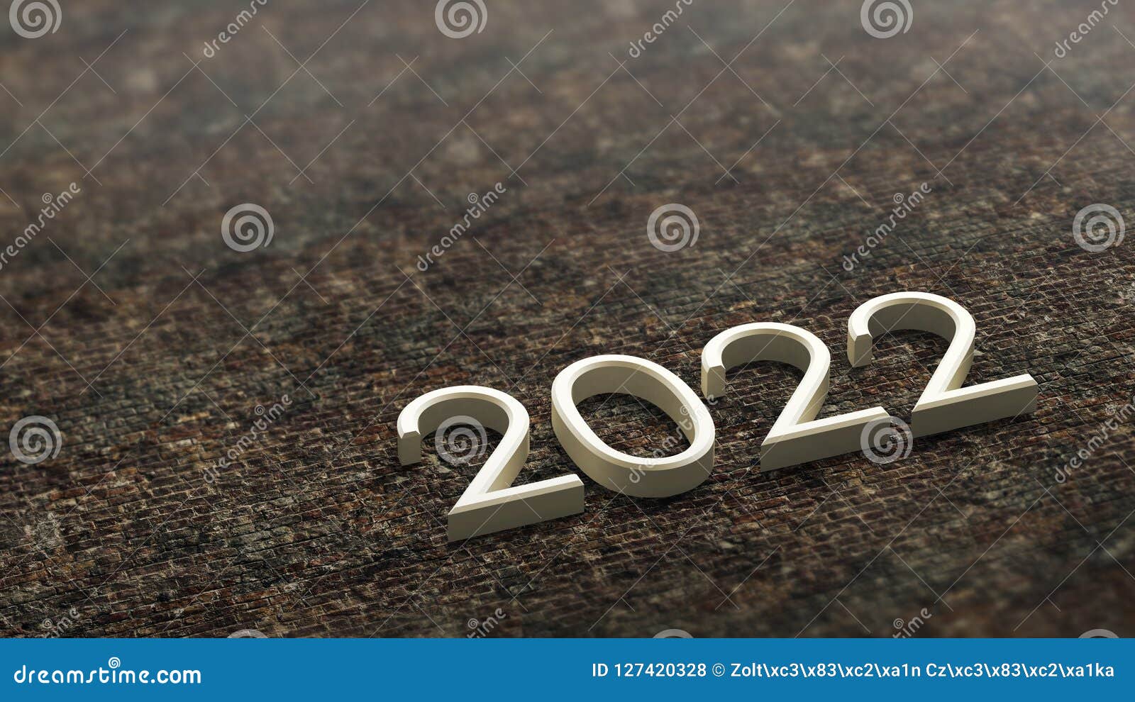 2022 3d rendering. stock illustration. Illustration of date - 127420328