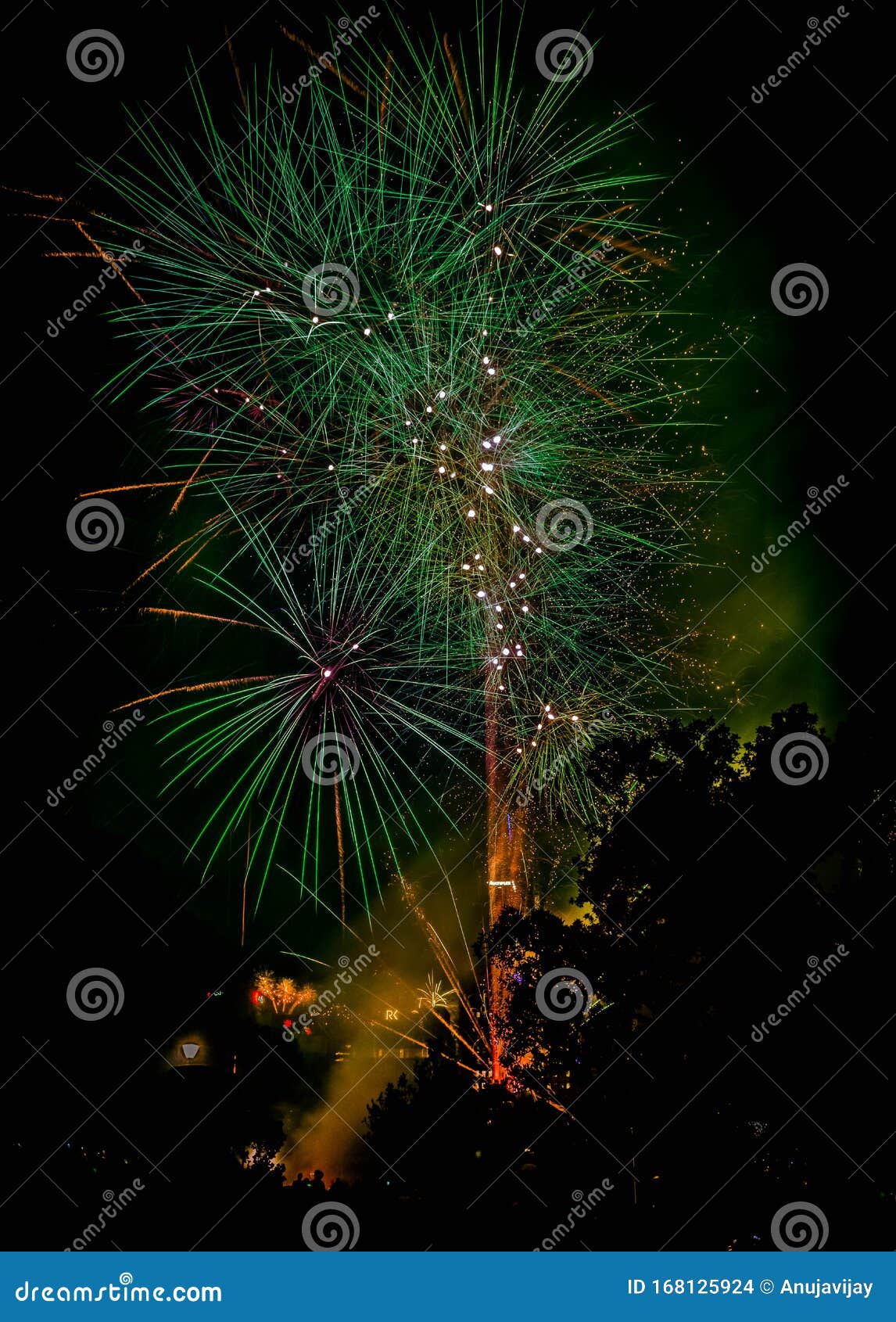 New Year Eve's Fireworks Melbourne Stock Photo - Image of ...