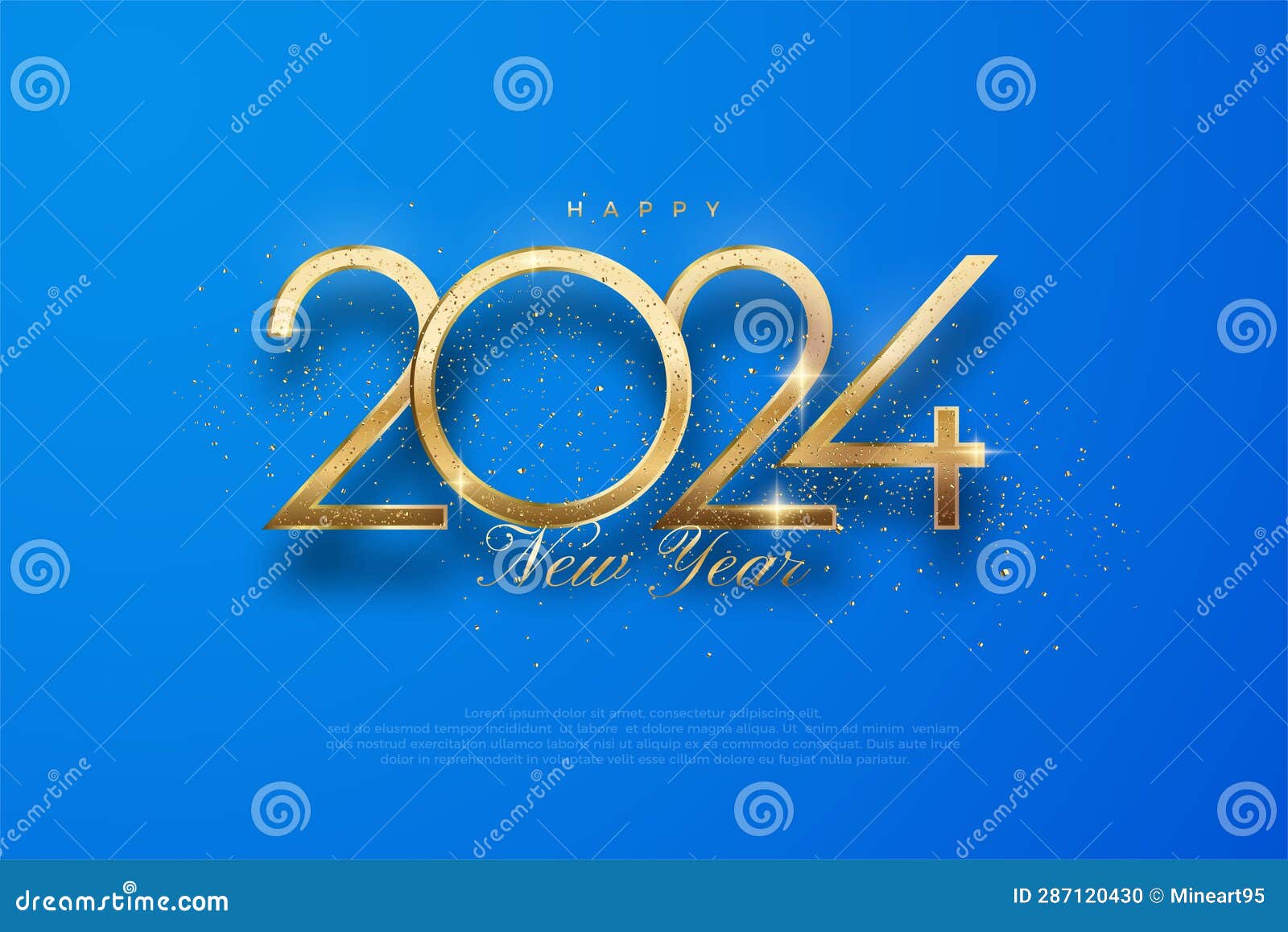New Year Eve 2025. with Golden Numbers and Shiny Light. Elegant and
