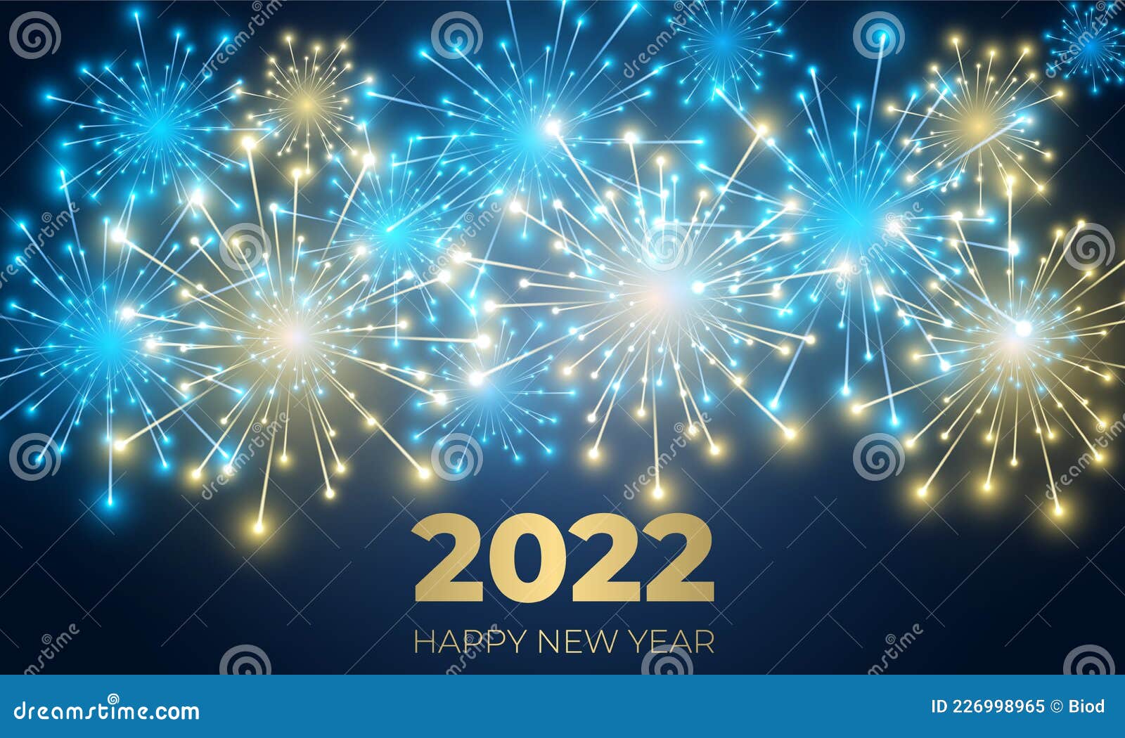 2022 New Year Festive Background with Fireworks and Sparkle Celebration  Lights. Stock Vector - Illustration of sparkler, fire: 226998965