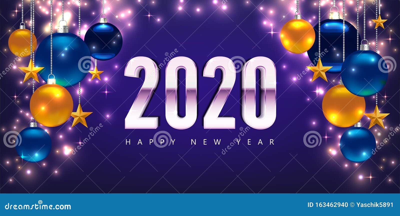 New Year 2020 Greeting Cards. Magic Template Happy New Year Stock ...