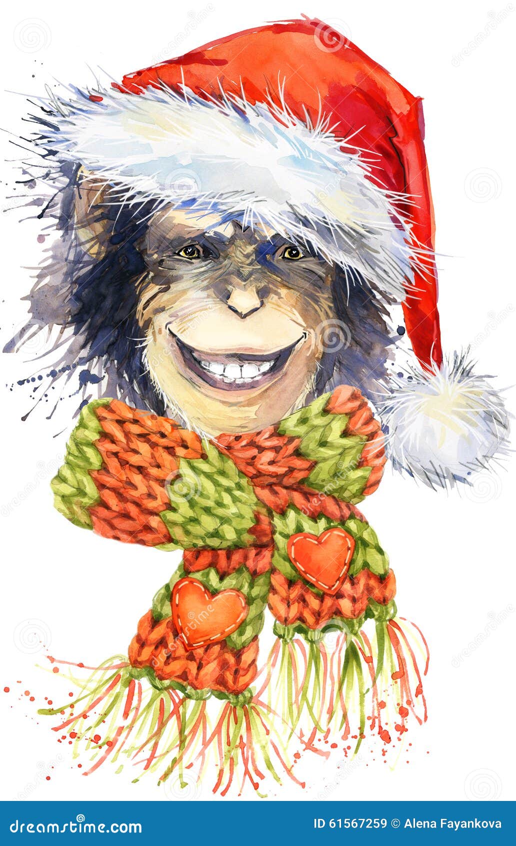 new year monkey santa clause graphics, monkey chimpanzee 