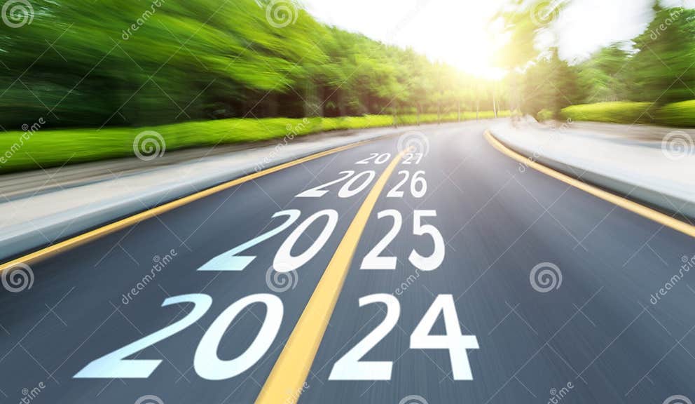 New Year Number 2024 Change 2025 2026 and 2027 Stock Photo Image of