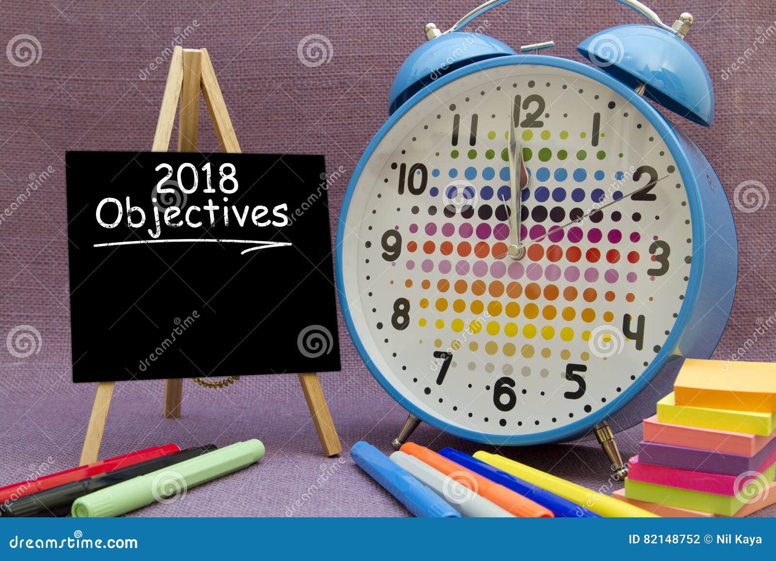 2018 New Year objectives stock photo. Image of objectives 82148752