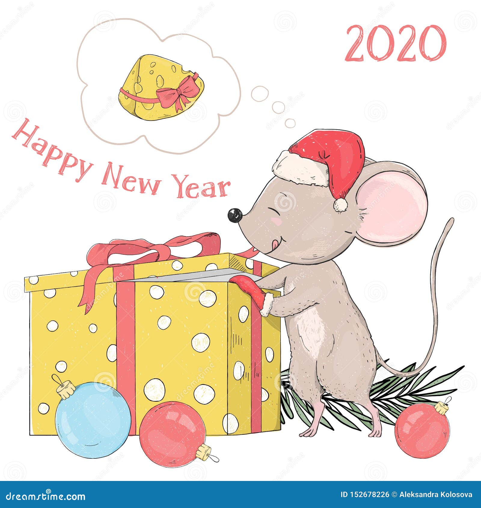 New Year 2020. Postcard with a Funny Little Mouse in a Santa Hat Climbs into a Gift Box Stock Vector - Illustration of animal, design: 152678226 New Year 2020. Postcard with a Funny Little Mouse in a Santa Hat Climbs into a Gift Box Stock Vector - Illustration of animal, design: 152678226