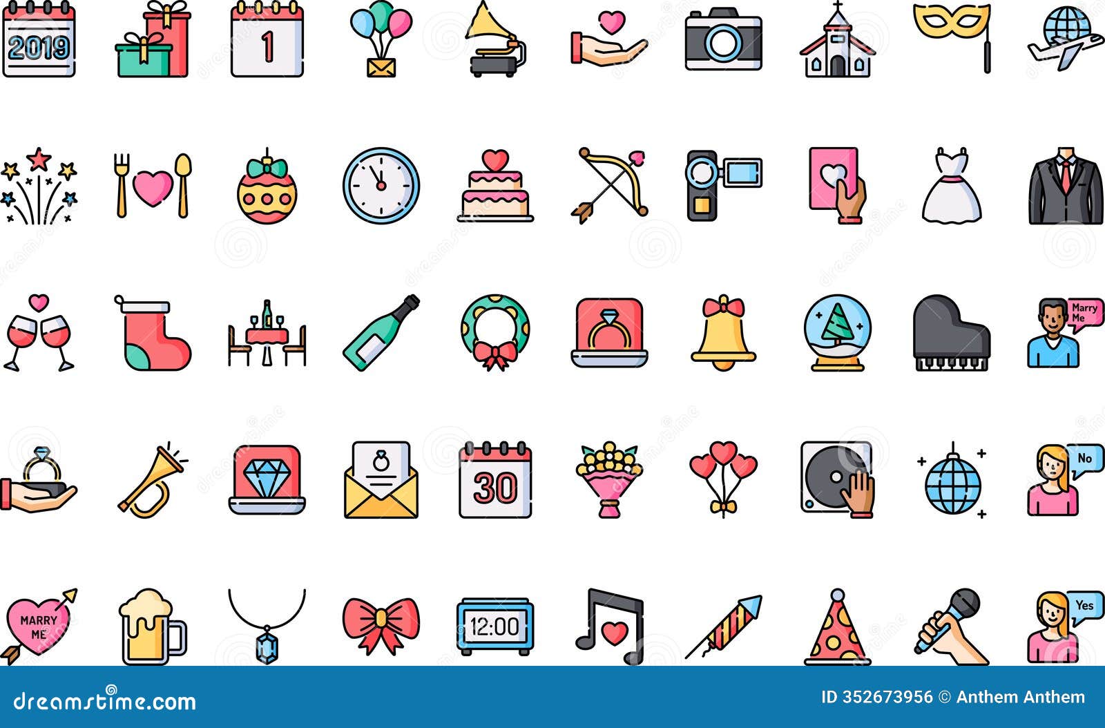 new-year-proposals high-quality  icons collection with editable stroke. ideal for professional and creative