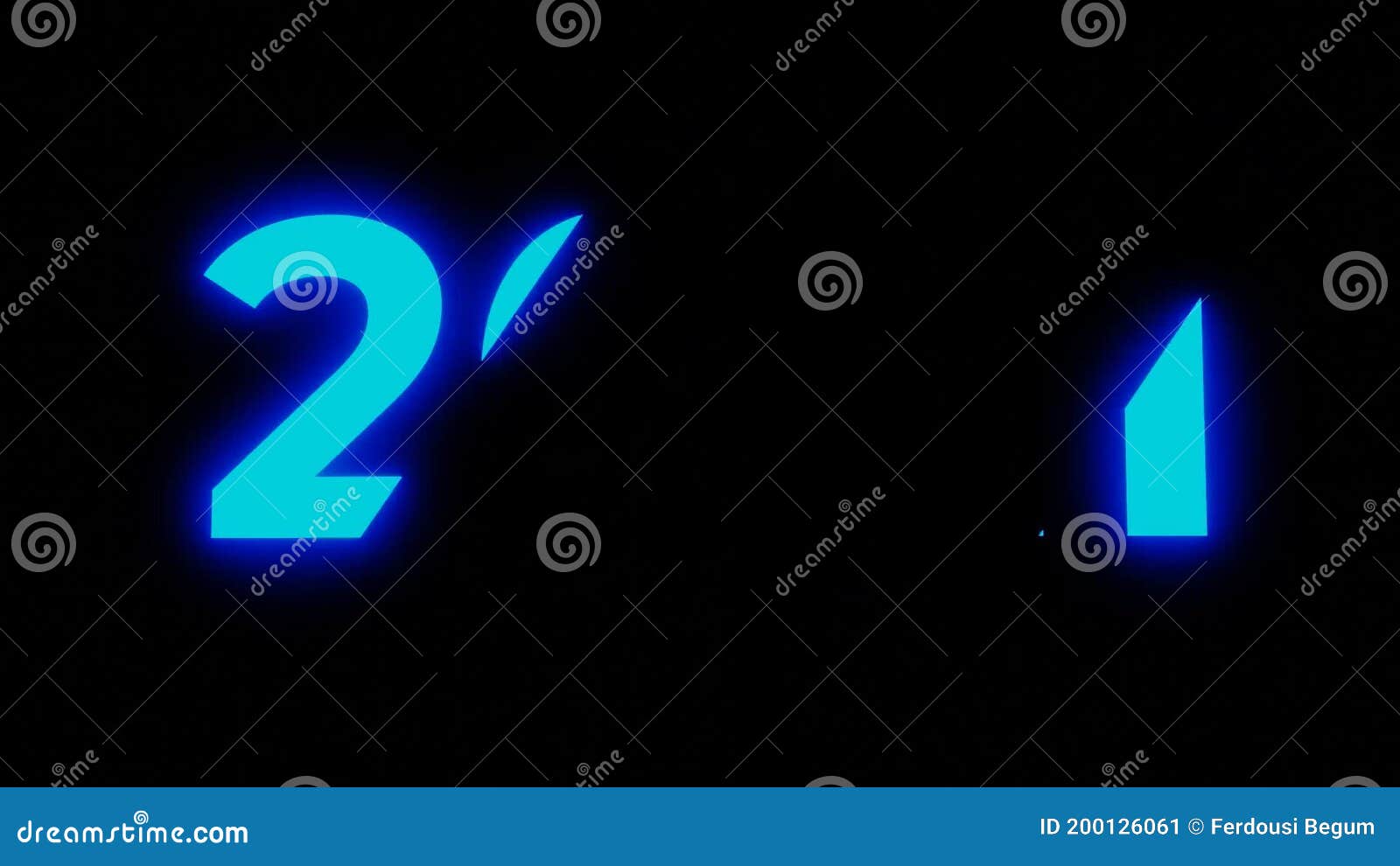 New Year 2021 Revealing Animation with Light Blue Light Fading Away at the  End Stock Video - Video of flying, front: 200126061