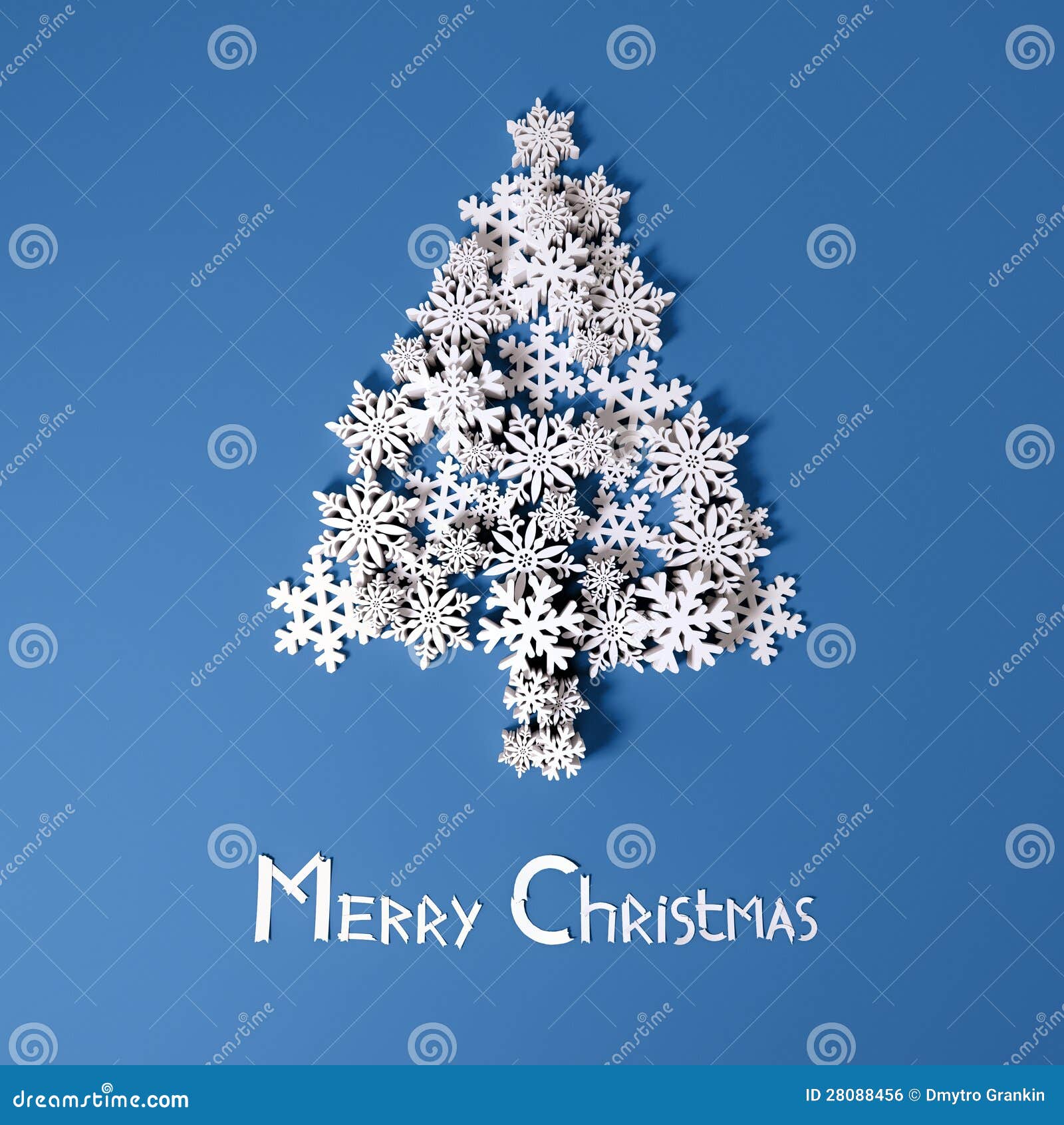 New Year S and Merry Christmas Card Handmade Stock Illustration