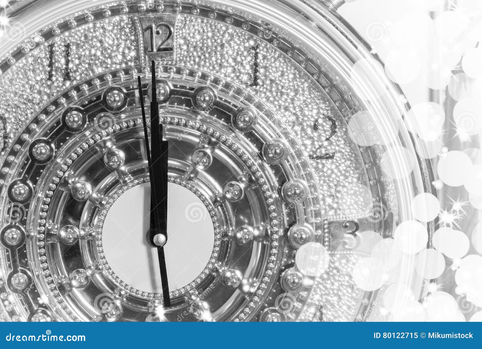 New Year S at Midnight Time, Luxury Gold Clock Countdown To New Stock