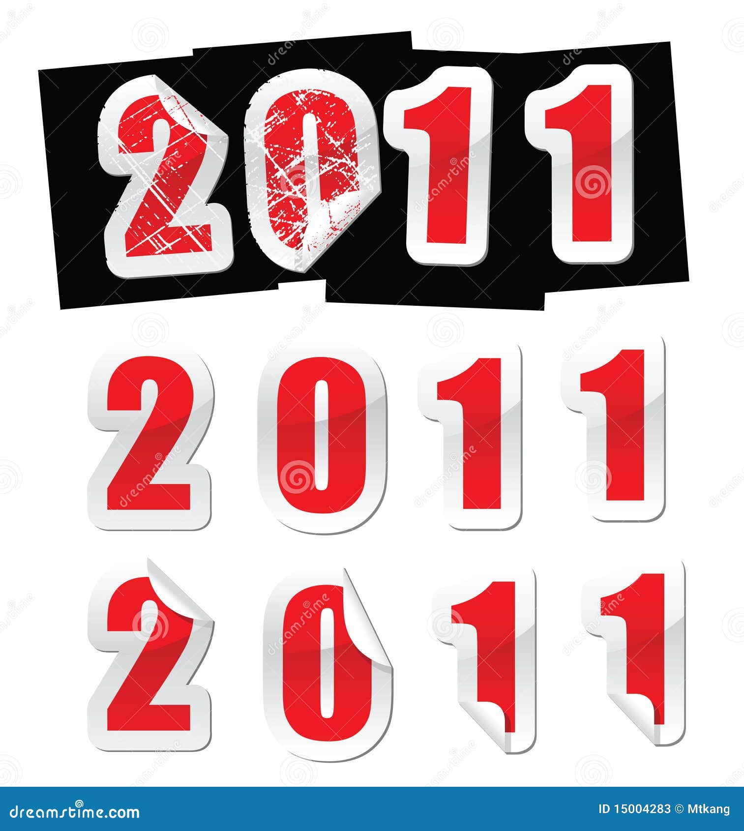 New year sticker stock vector. Illustration of holidays 15004283