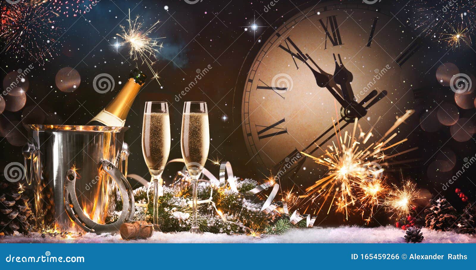 New Years Eve Celebration Background Stock Photo - Image of ...