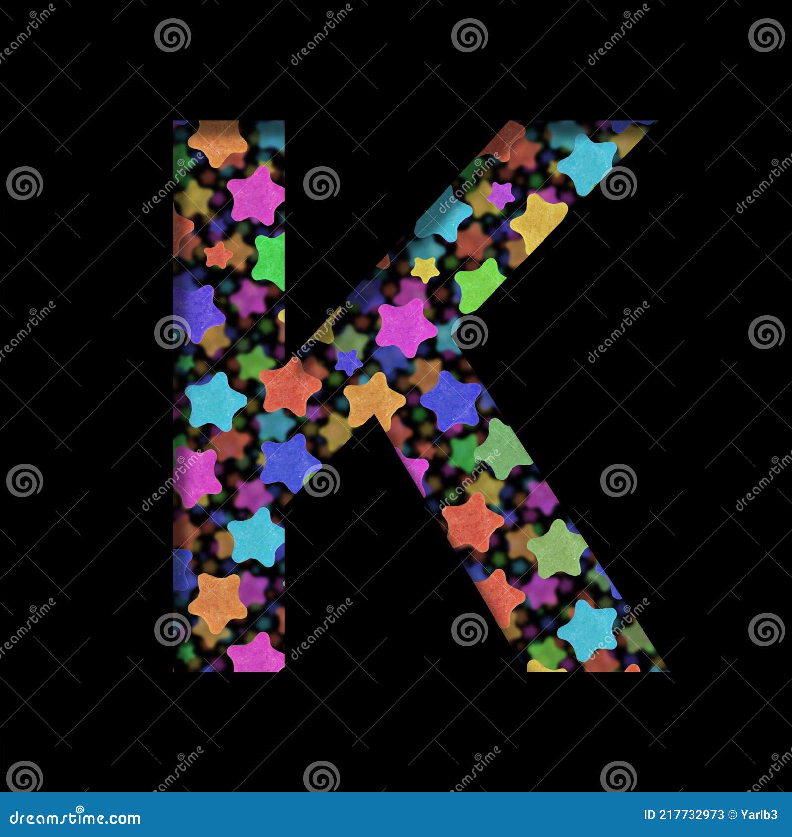 New Years Font. the Letter K Cut Out of Black Paper on the Background ...