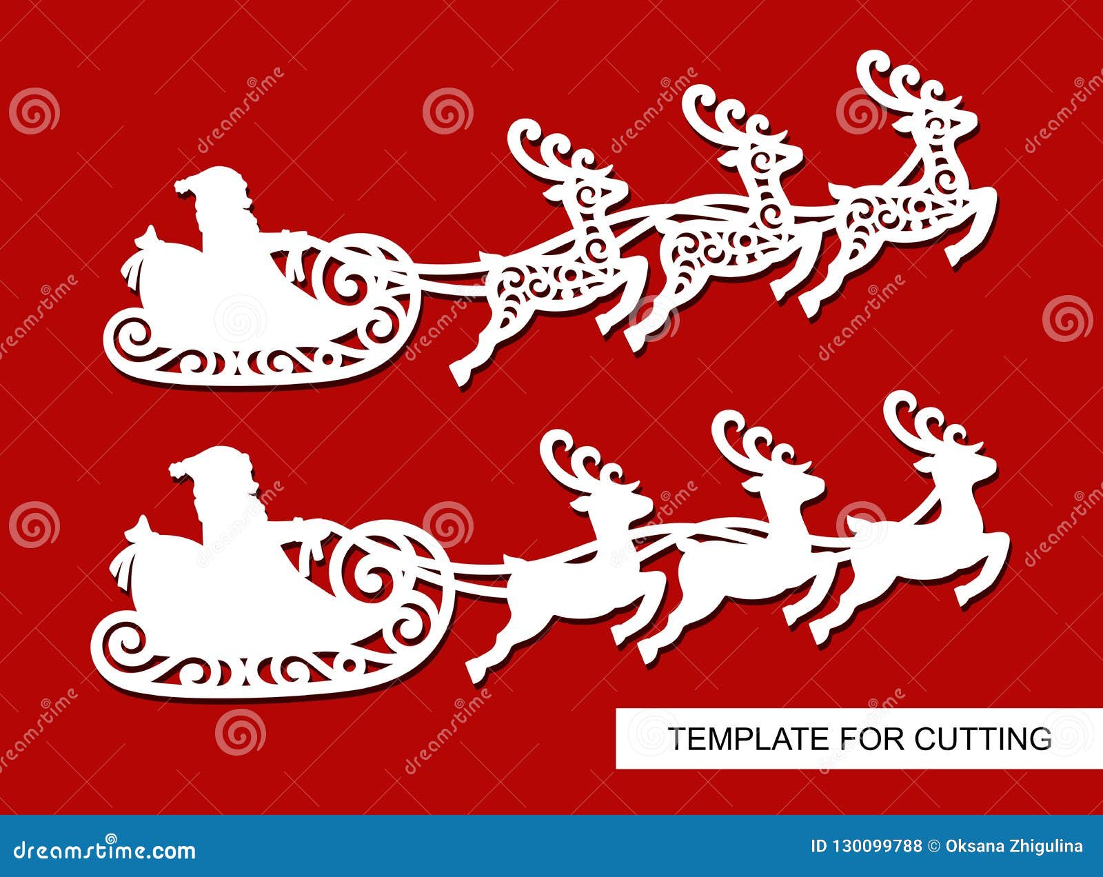 santa sleigh template