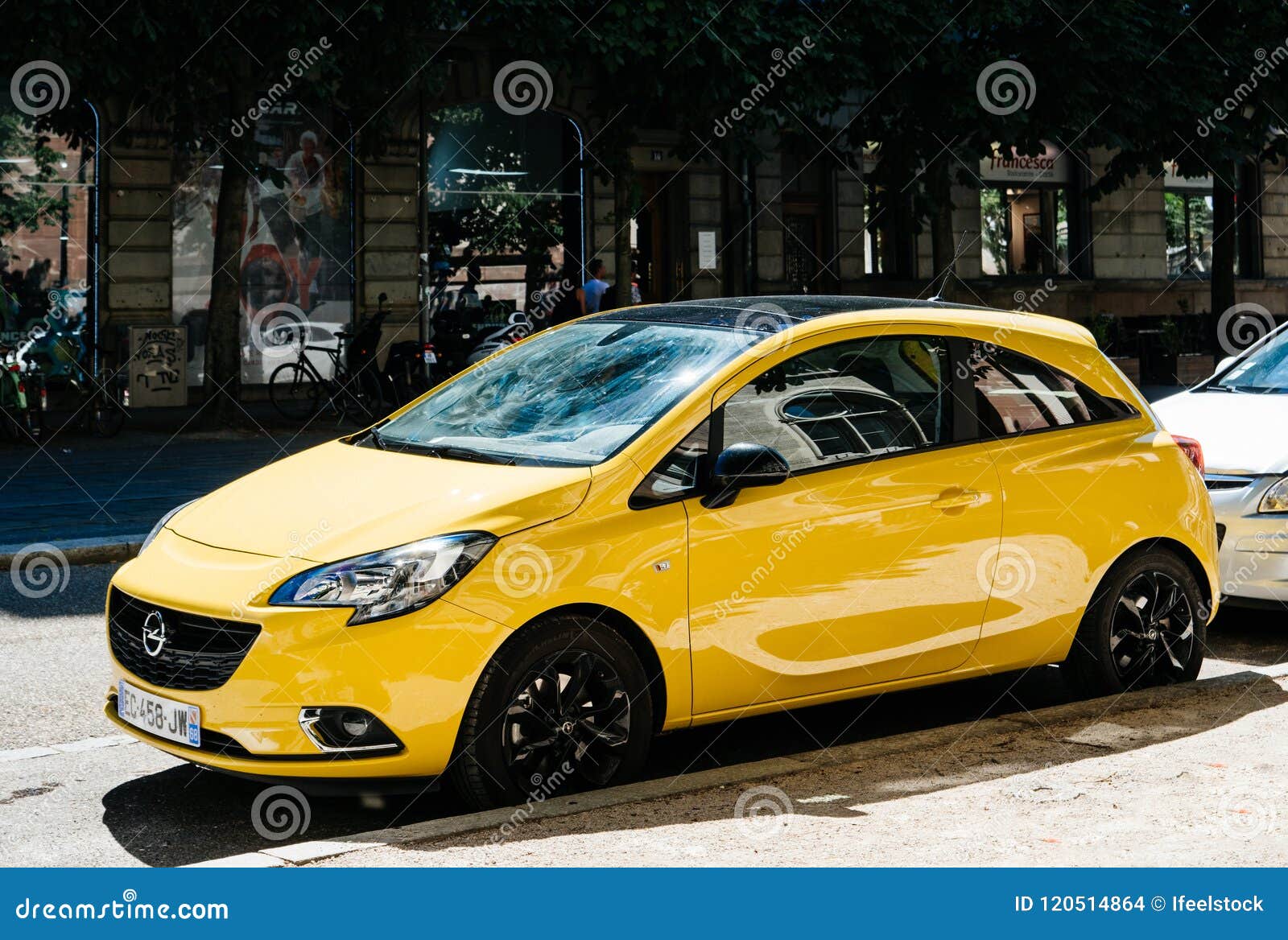 New Yellow Opel Corsa editorial stock image. Image of opel - 120514864