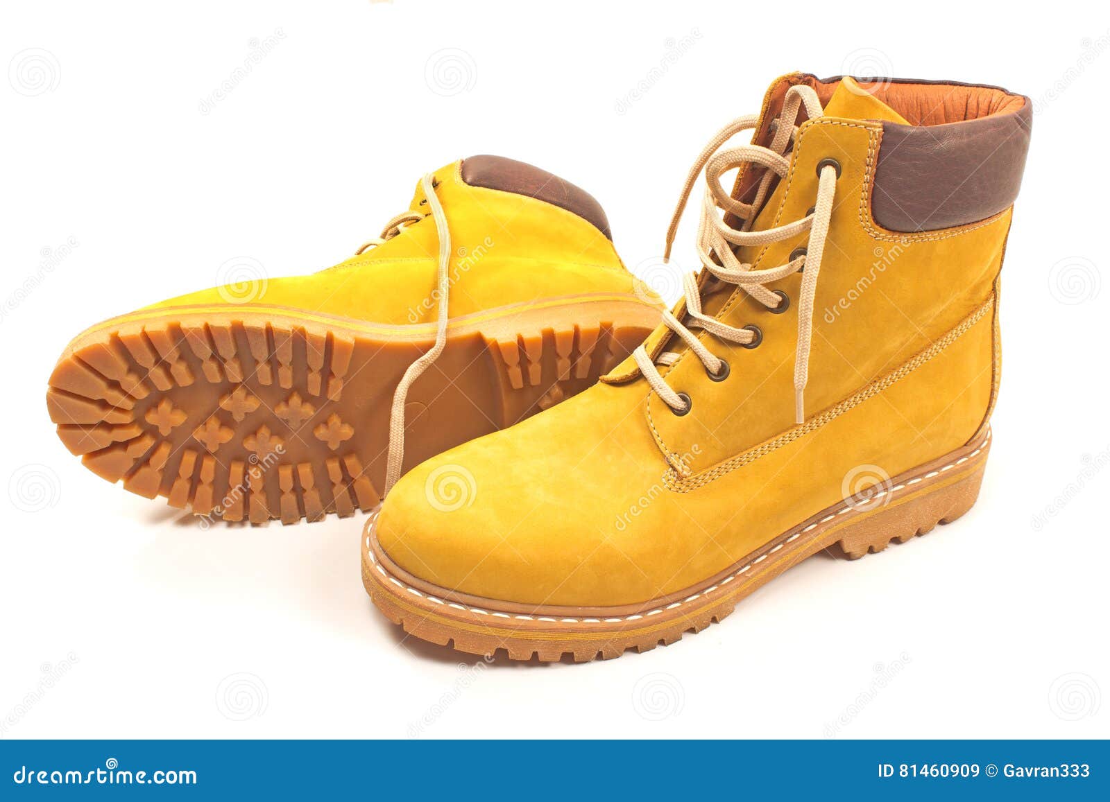 yellow winter boots