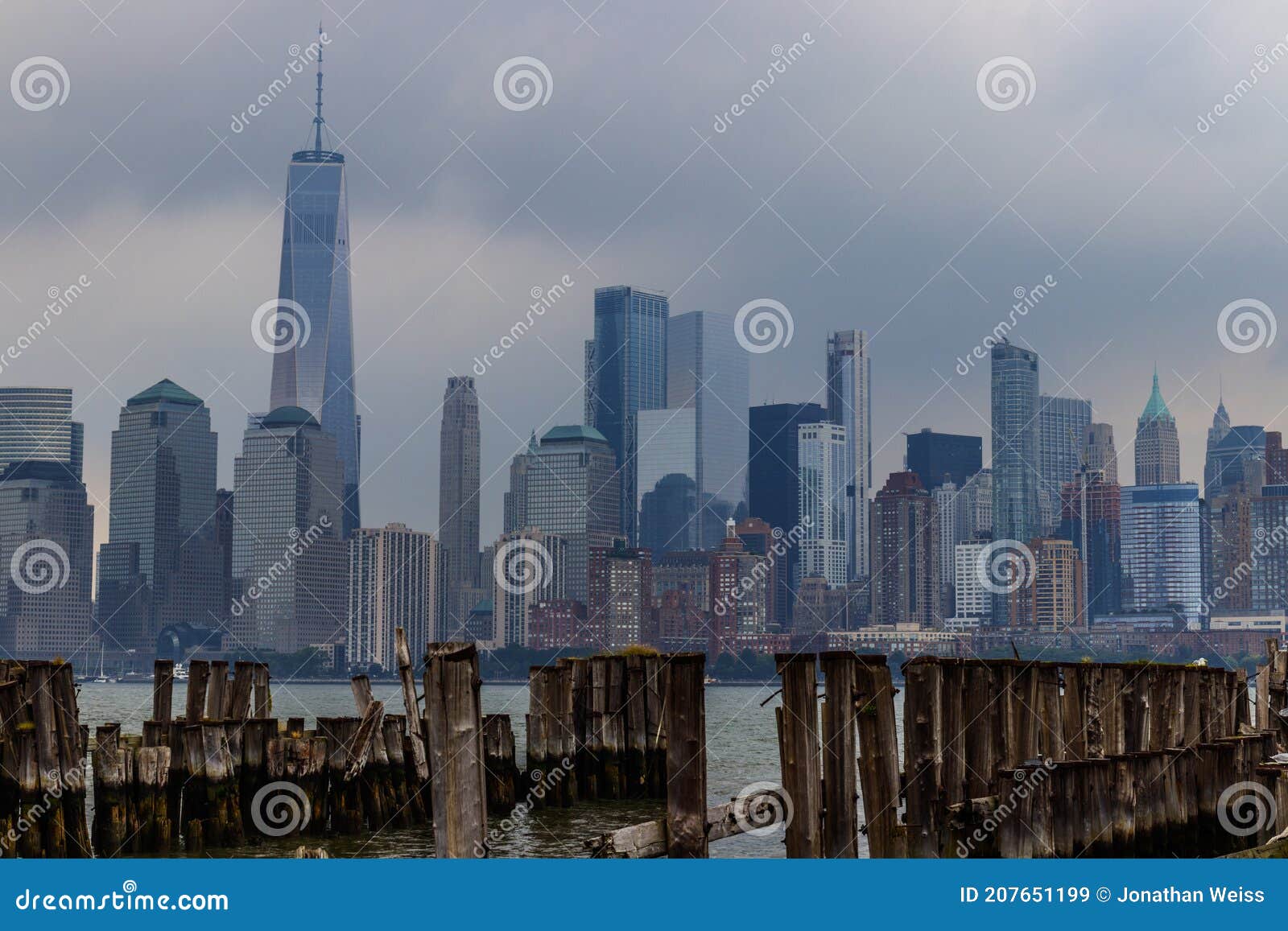 manhattan skyline including one world trade center, also known as the freedom tower. more than 800 languages are spoken in nyc