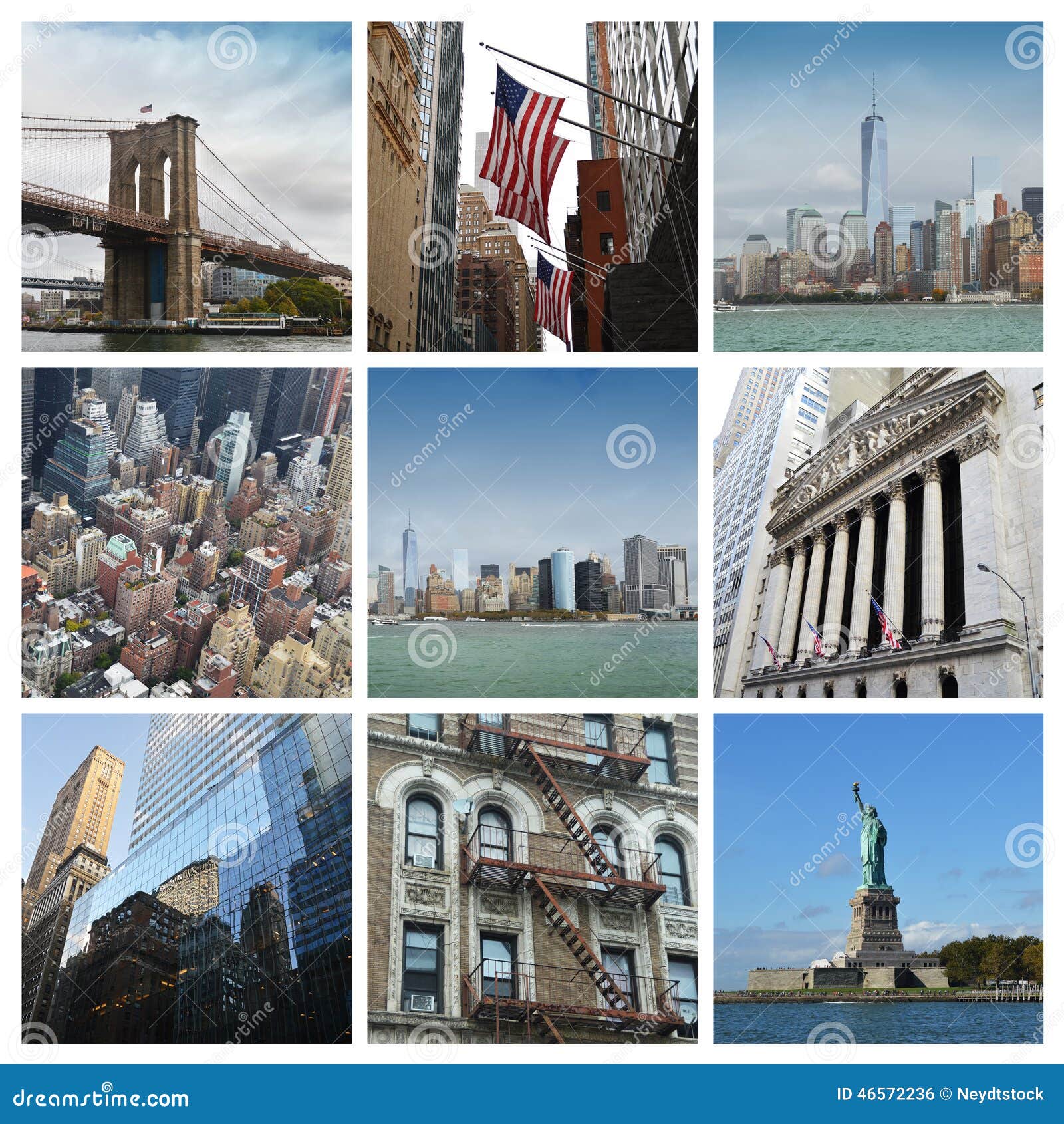 New York City collage stock photo. Image of cityscape 46572236