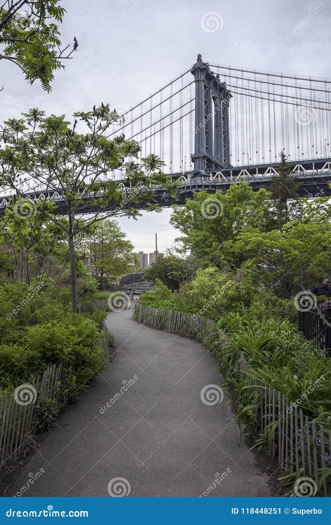 New York City Manhattan Bridge Stock Image - Image of path, exterior ...