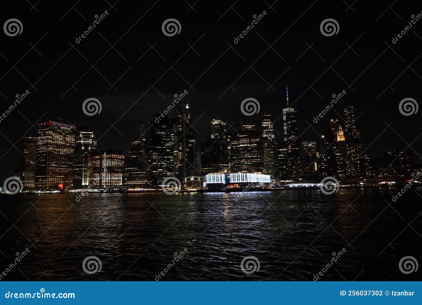 New York City Night View from Dumbo Stock Photo Image of famous