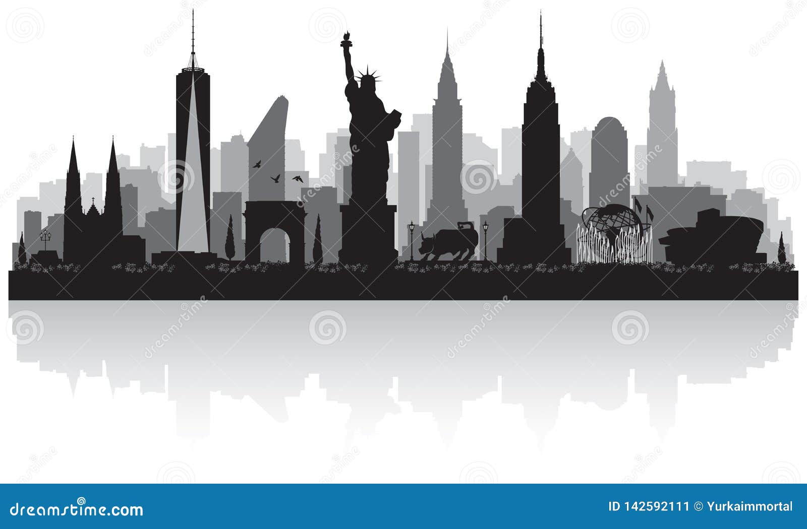 new york city skyline silhouette