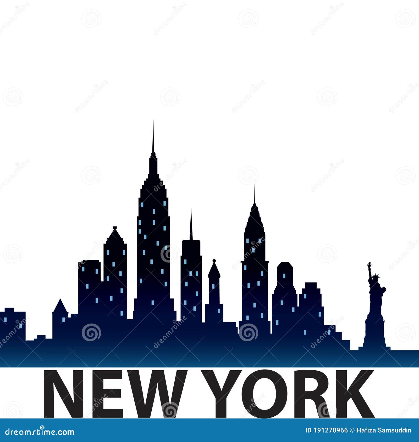 New York Skyline Abzeichen - Vektor Download