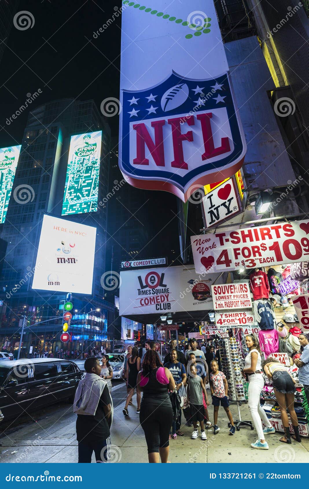 Times Square At Night In New York City 