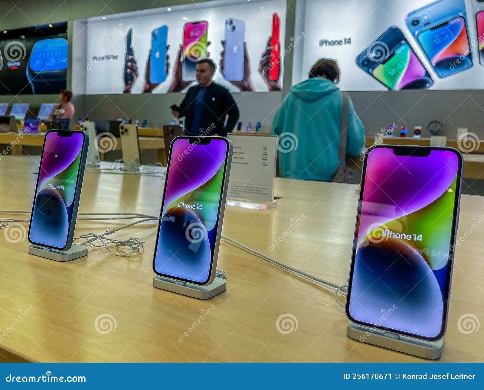 The New IPhone 14 Lineup in an Apple Store in NYC, USA. Editorial