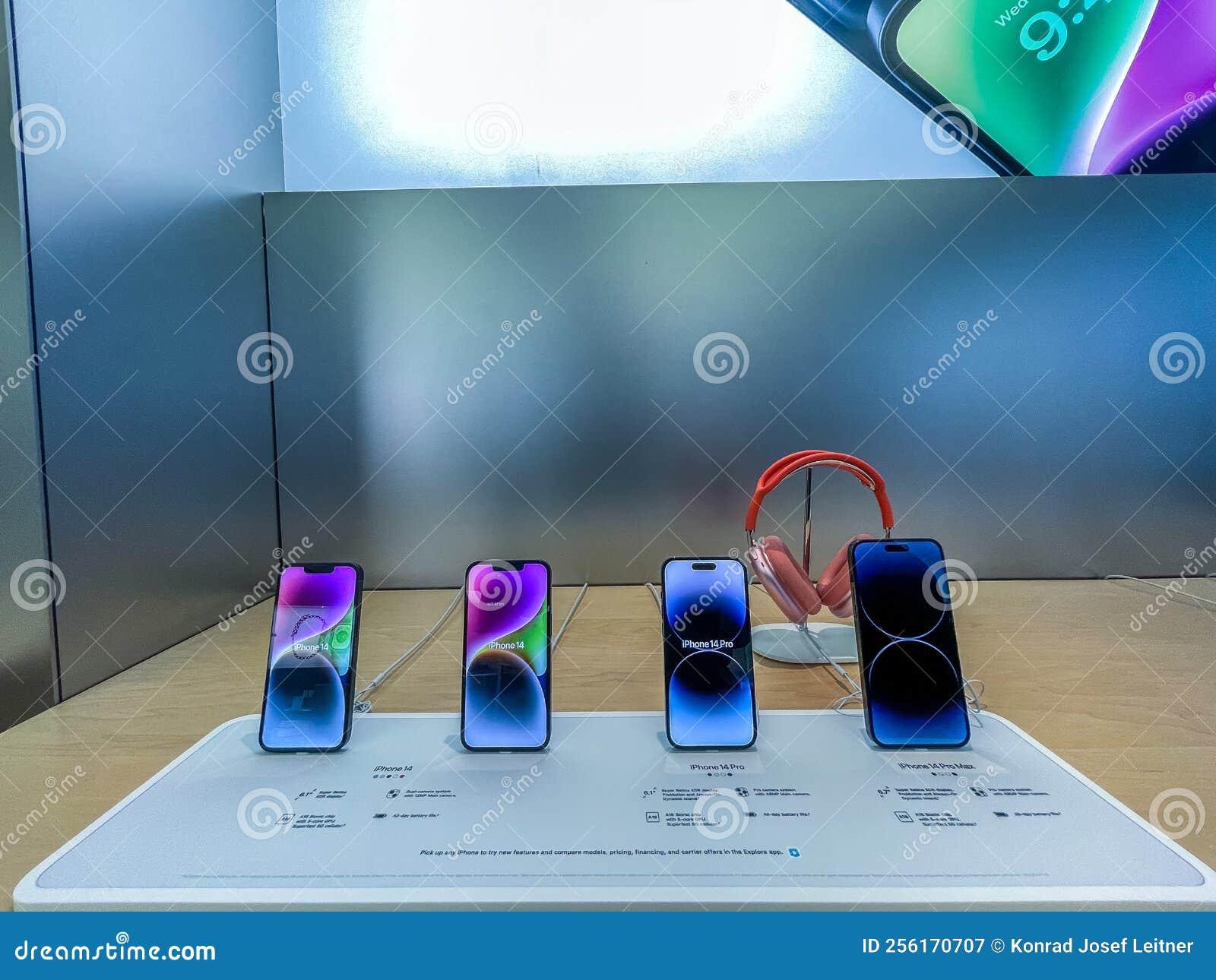 The New IPhone 14 Lineup in an Apple Store in NYC, USA. Editorial