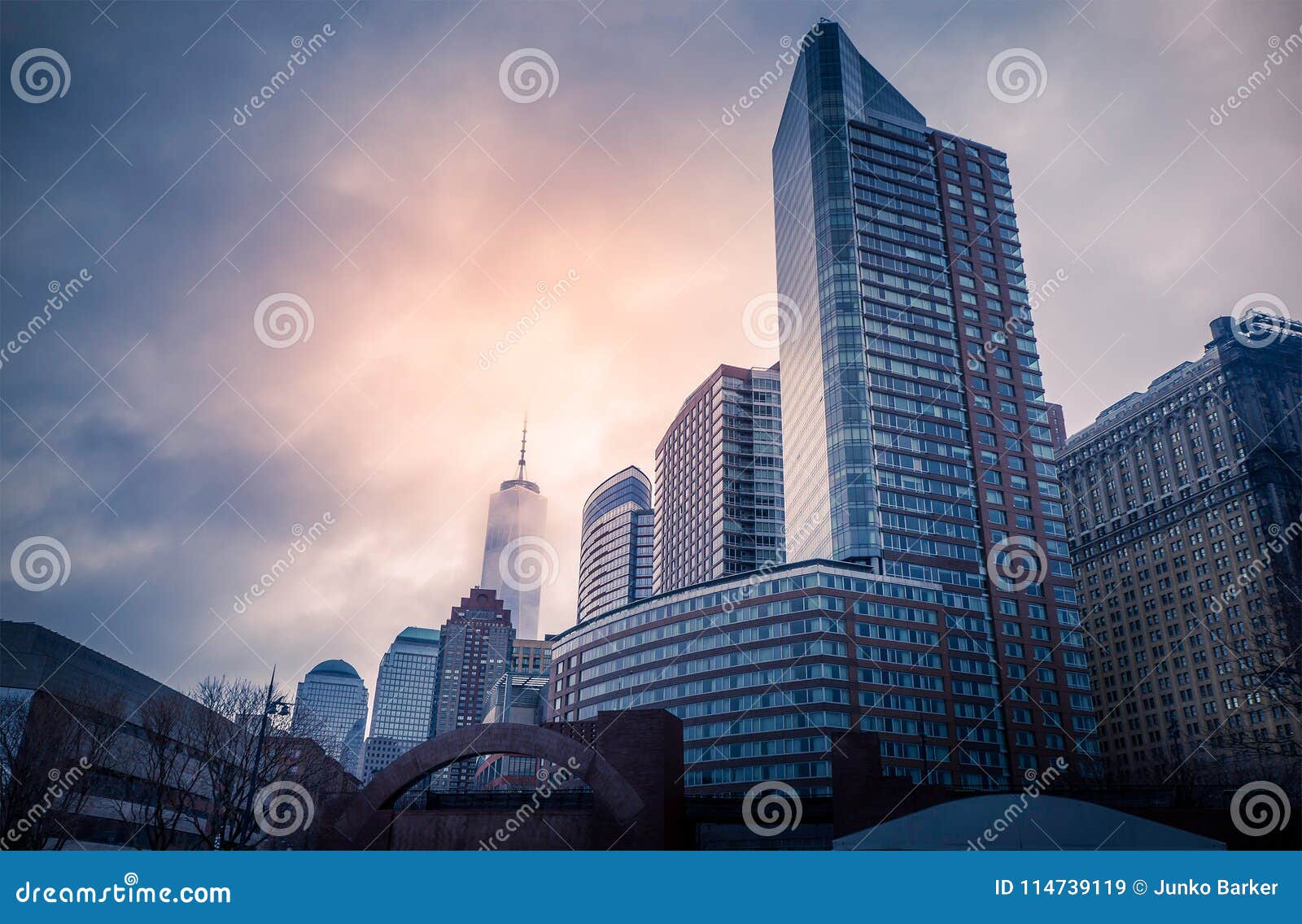 new york cityscapes from battery park, manhattan, new york, usa