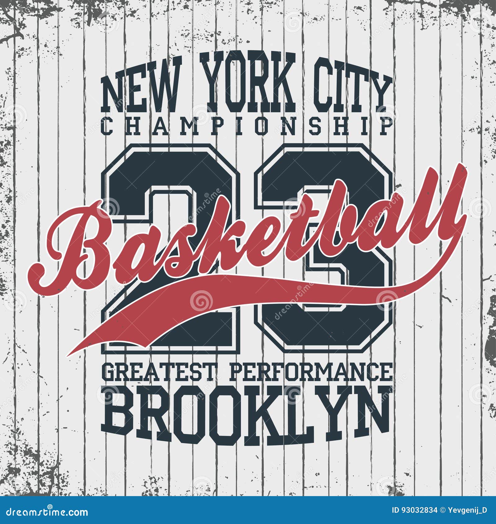 New York, Emblème De Vêtements De Sport De Basket-ball Conception  D'habillement De Basket-ball Avec Le Lettrage Graphiques De T-s  Illustration de Vecteur - Illustration du ligue, vieux: 93032834