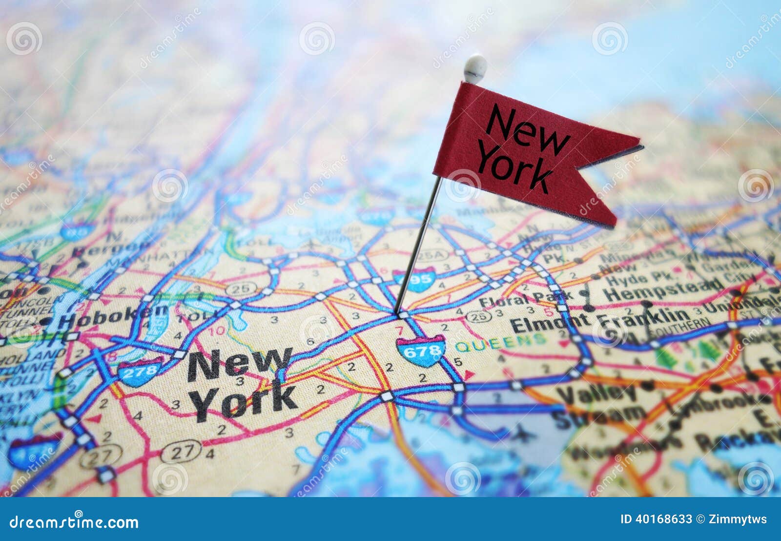 New York Flag And Map Stock Photo Image 40168633