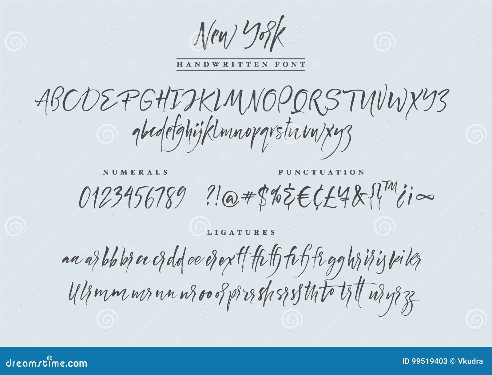 new york handwritten font. script.