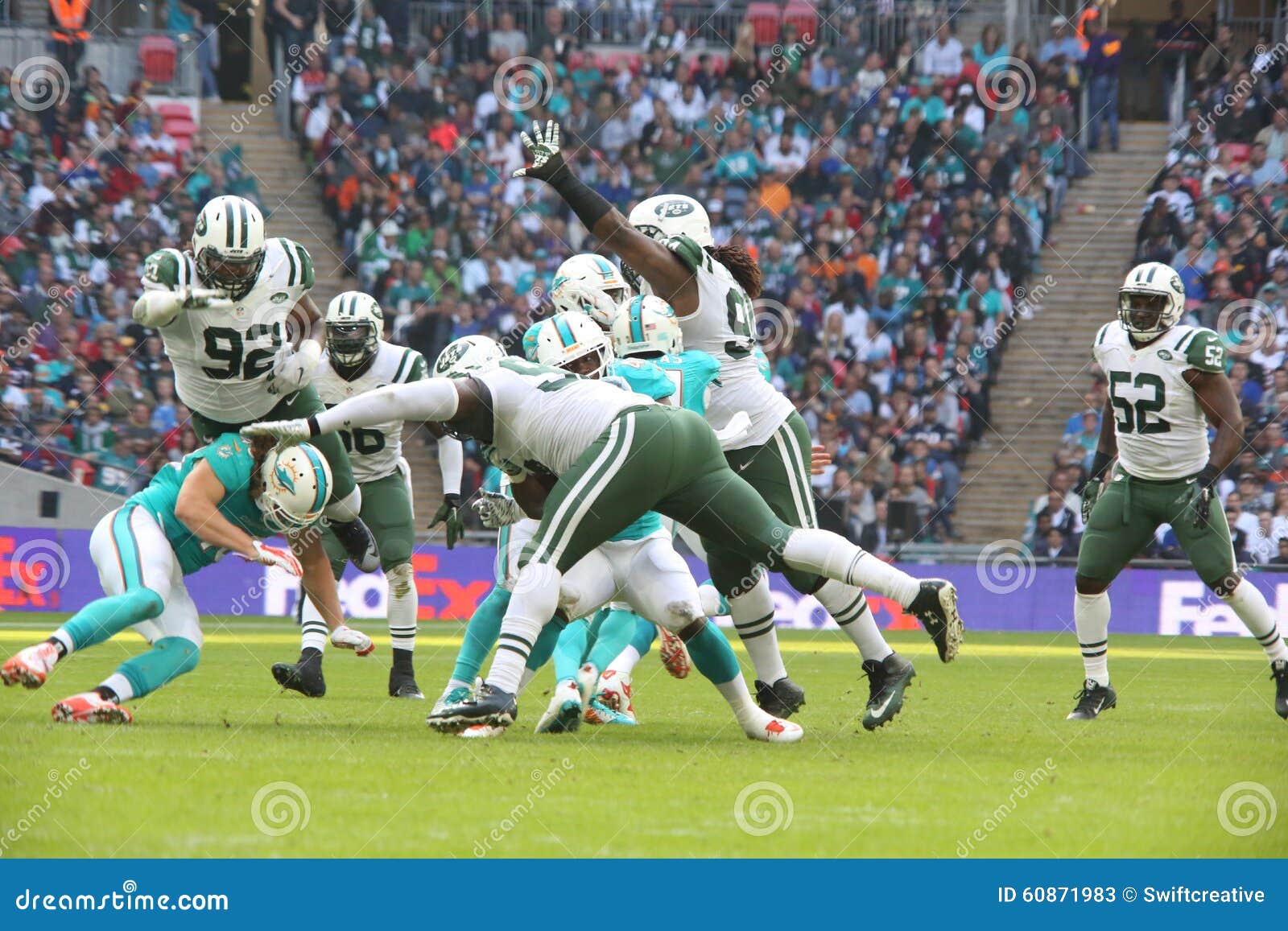 New York Jets International Series Game Versus the Miami Dolphins at Wembley  Stadium Editorial Photography - Image of atmosphere, international: 60876167