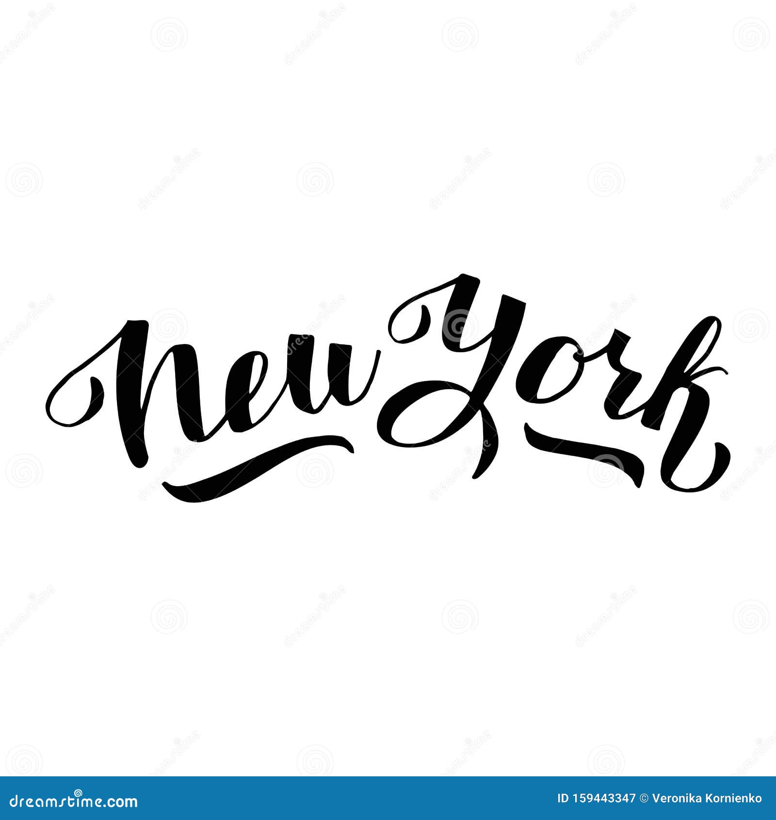 new york logo . trendy lettering text font. print for card, t-shirt, mug, souvenir. 