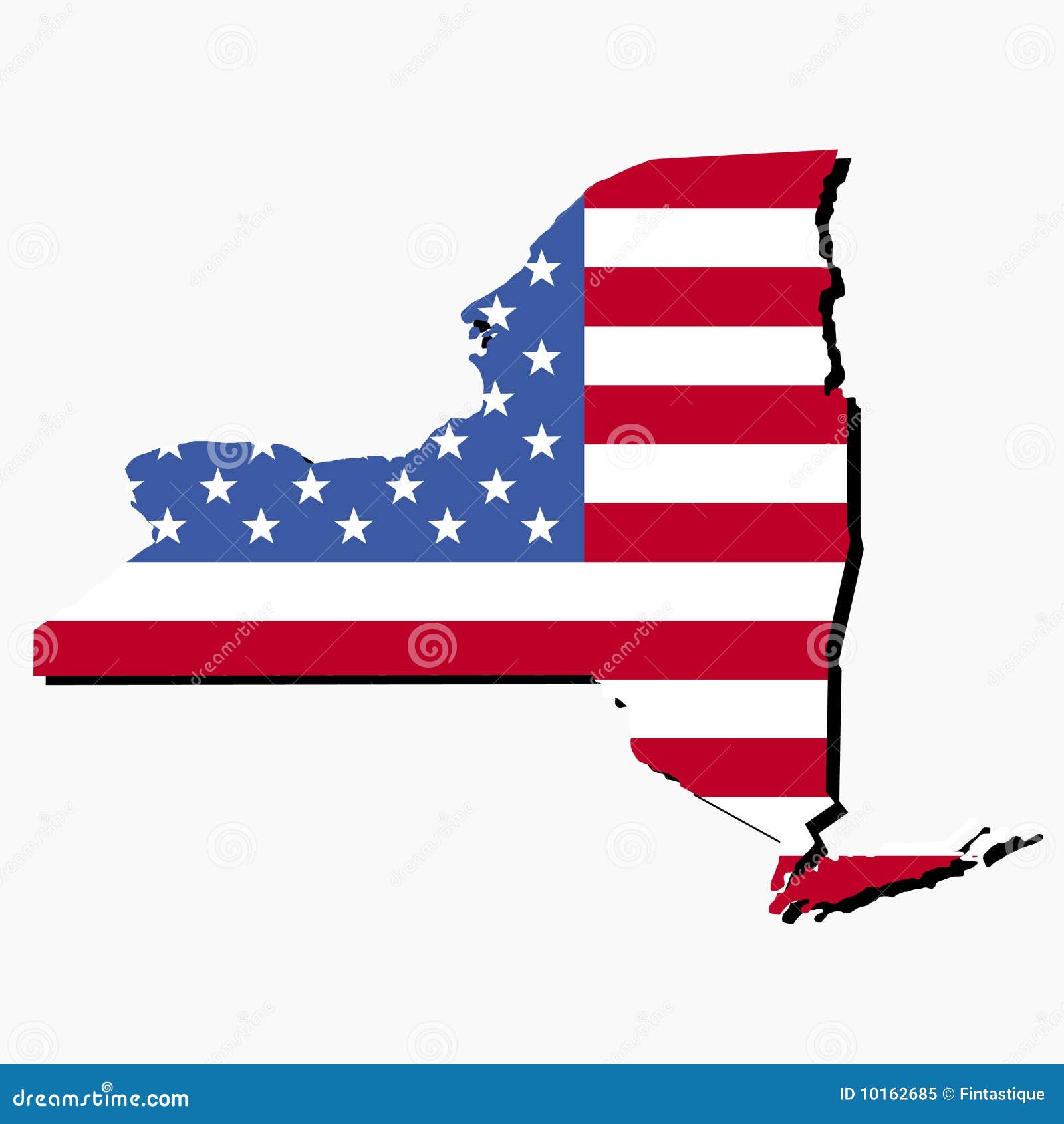 New York Map Flag Royalty Free Stock Photo Image 10162685