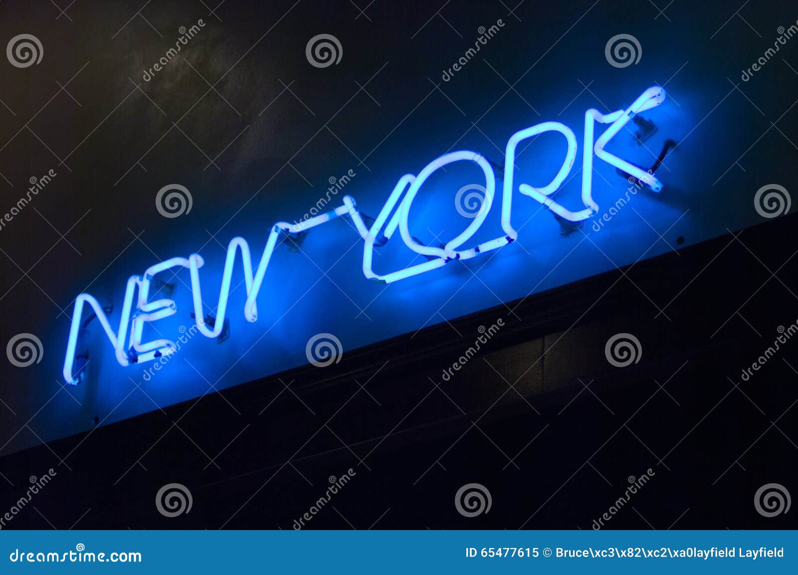 New York in Neon stock image. Image of blue, sign, vacation 65477615