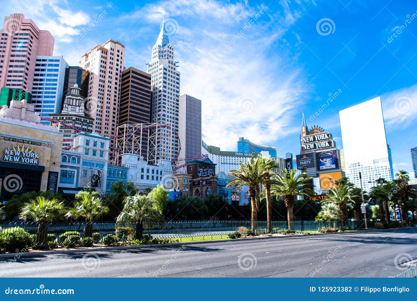 Roller Coaster of New York-New York Hotel and Casino Editorial Stock Photo  - Image of strip, casino: 219036013