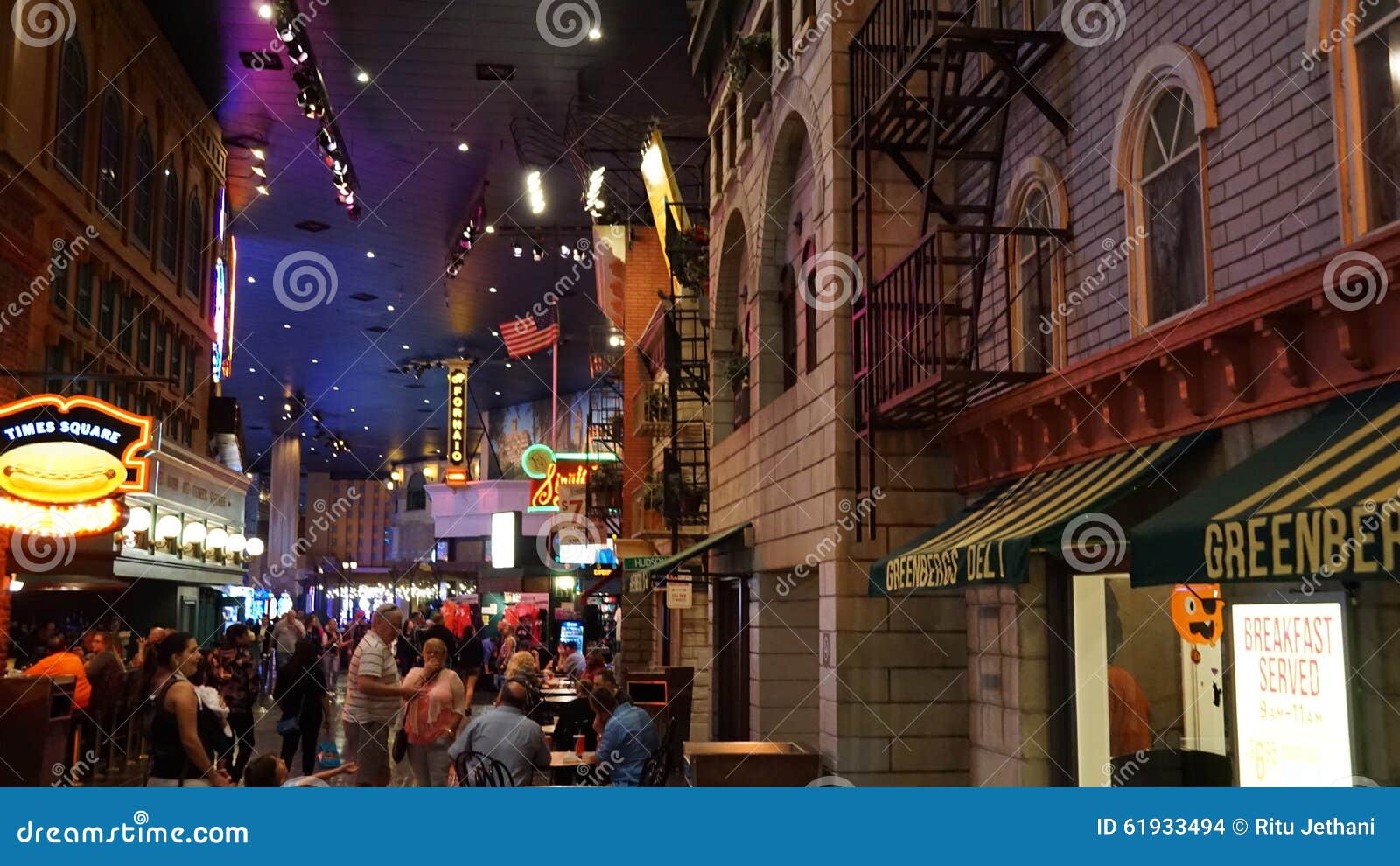 The interior of New York-New York Hotel & Casino in Las Vegas